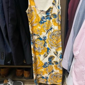 Floral stretch bodycon dress